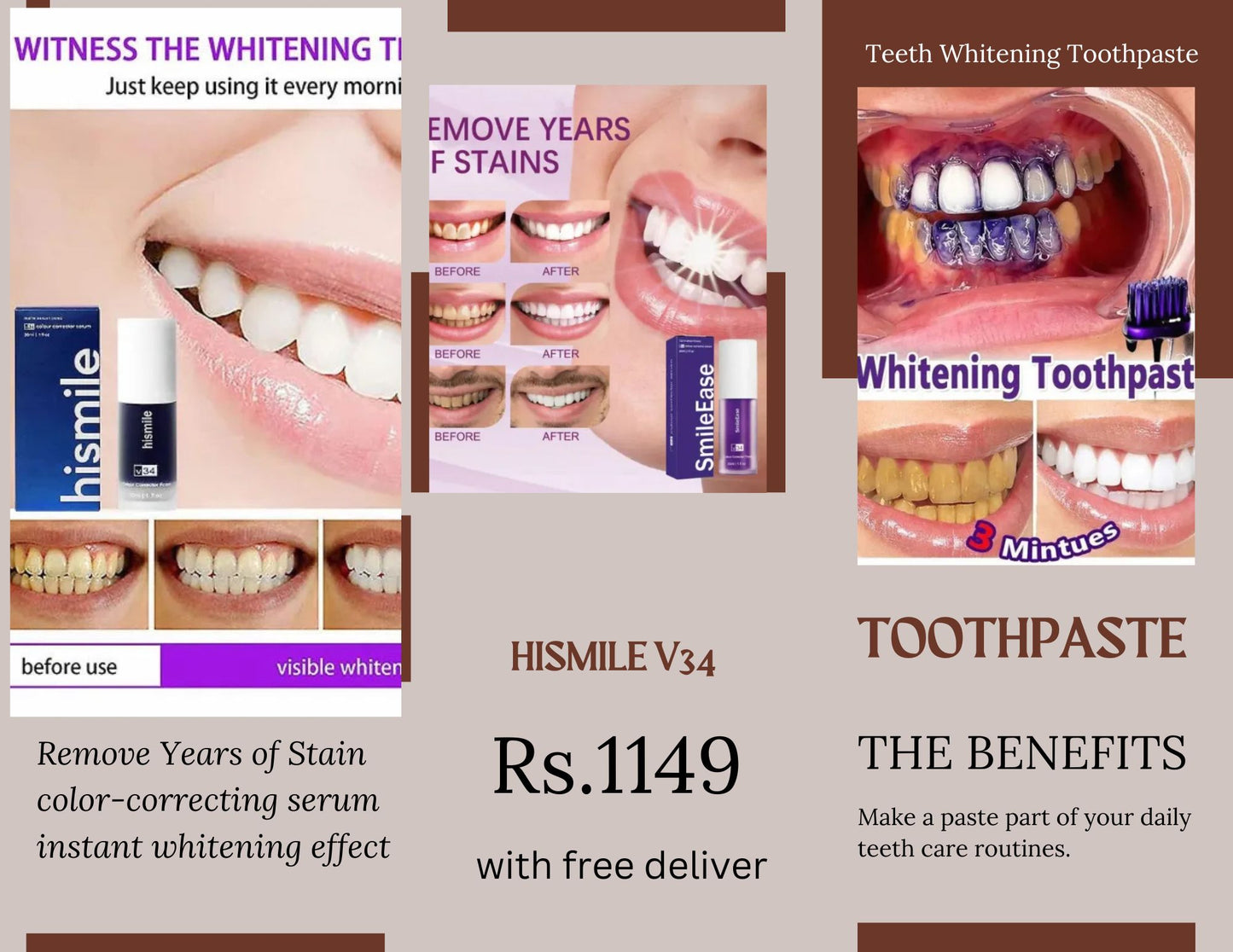 HISMILE V34 Purple Toothpaste