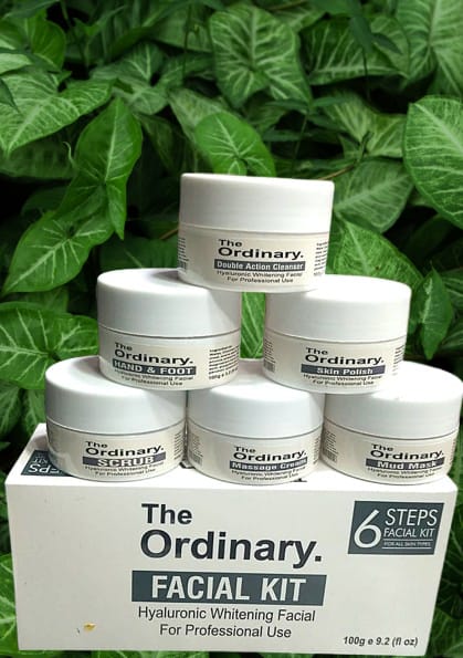 The Ordinary 6 step facial kit Scrub Mask Massage Polish Cleanser Bleach cream